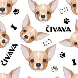 SAM468A (Čivava na bílé-materiálové varianty)