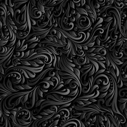 SAM609A (3D listy vína černá -  materiálové varianty)