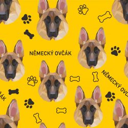 SAM467C (Německý ovčák hlavy na hořčici-materiálové varianty)