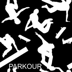 SAM510B (Parkour bílo-černá -  materiálové varianty)