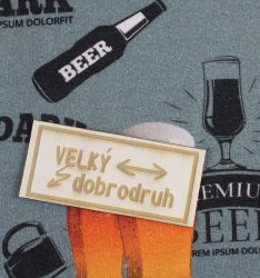 Koženkový štítek gravír - "treperenda " světlý vyrobeno v EU Koženkový štítek gravír - "treperenda " světlý vyrobeno v EU