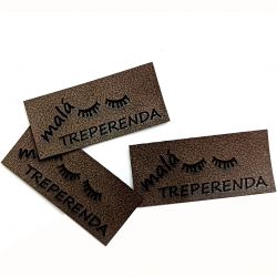  Koženkový štítek gravír - "treperenda " světlý