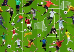 SAM355 (Fotbal -zelené hřiště-materiálové varianty)