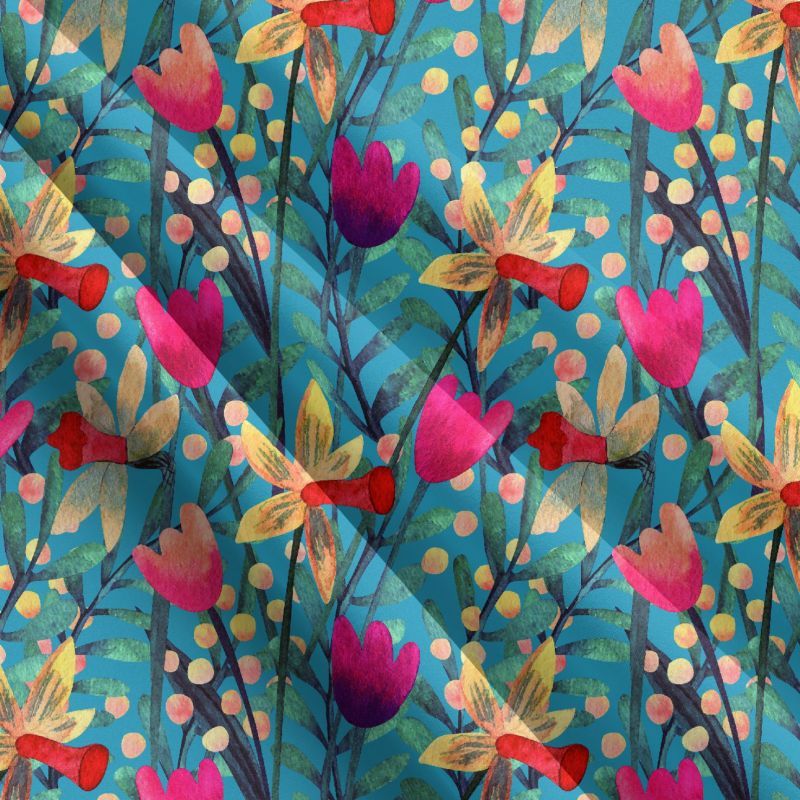 Akvarelové tulipány a narcisky -materiálové varianty mavaga design