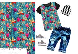 Akvarelové tulipány a narcisky -materiálové varianty mavaga design