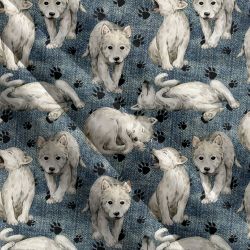 Vlčátka na denimu-materiálové varianty mavaga design