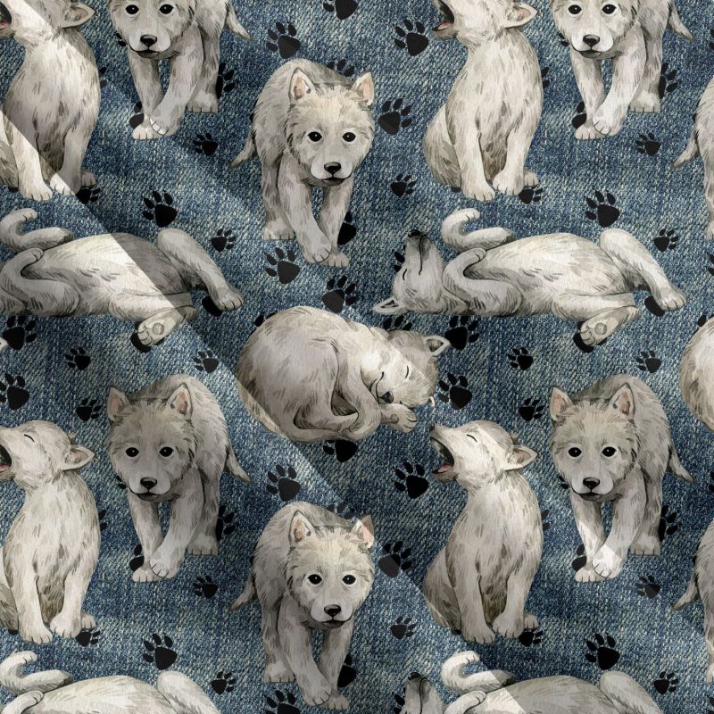 Vlčátka na denimu-materiálové varianty mavaga design