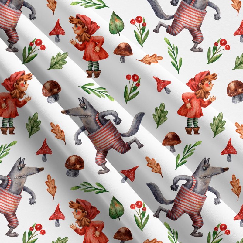 Karkulka a vlk-materiálové varianty mavaga design