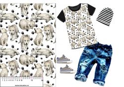 Vlčátka na bílé-materiálové varianty mavaga design Vlčátka na bílé-materiálové varianty mavaga design