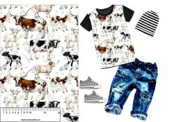 Kravičky na pastvě-materiálové varianty mavaga design
