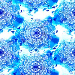 SAM189 (Mandala bílo-modrá - materiálové varianty)