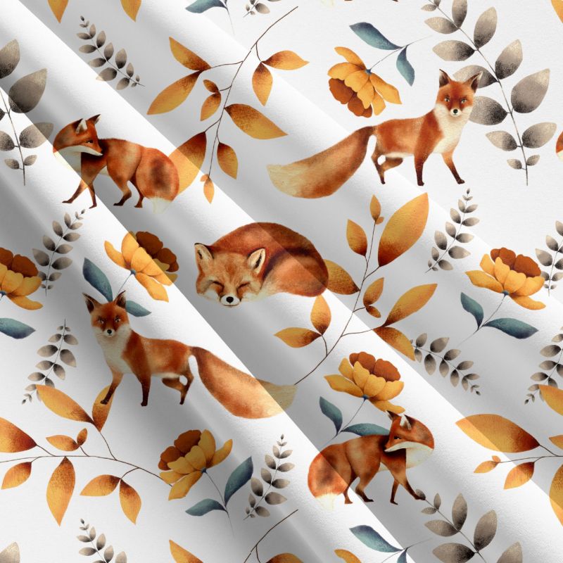 Lišky na bílé - materiálové varianty mavaga design