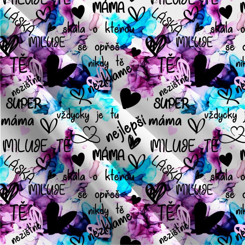 Super máma modrý akvarel-materiálové varianty mavaga design