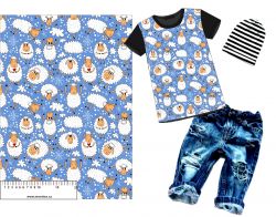 Ovečky na modré-materiálové varianty mavaga design