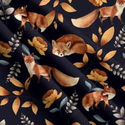 Lišky na černé -materiálové varianty mavaga design