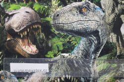 Teplákovina REÁLNÍ dinosaurové - 260 gsm EU-úplety atest pro děti