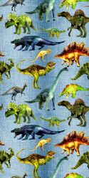 SAM276 (Malovaní dinosauři na denimu-materiálové varianty)
