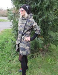 Softshell army kamufláž -zimní -sklad vyrobeno v EU