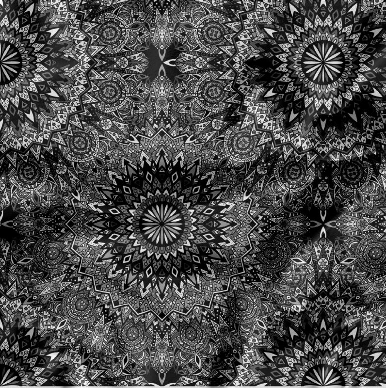 Černobílé mandaly - materiálové varianty mavaga design