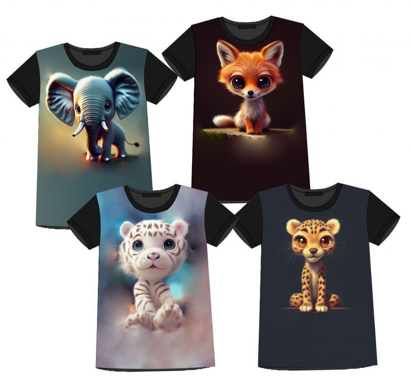 4 PANELY na triko –ZVÍŘÁTKA- materiálové varianty!! mavaga design