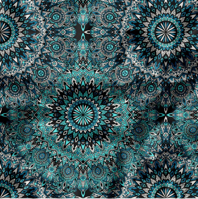 Modrozelené mandaly - materiálové varianty mavaga design