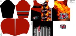 Panel na mikinu/ bundu -DESEN 593 - HASIČI-varianty !!! mavaga design