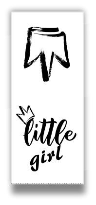 ŠTÍTEK DO ŠVU BÍLÝ -DĚTSKÉ " - varianty - Little girl bílá -101 vyrobeno v EU