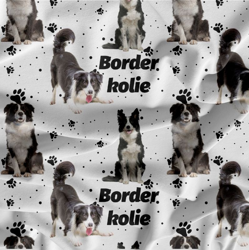 Border kolie na bílé -materiálové varianty mavaga design