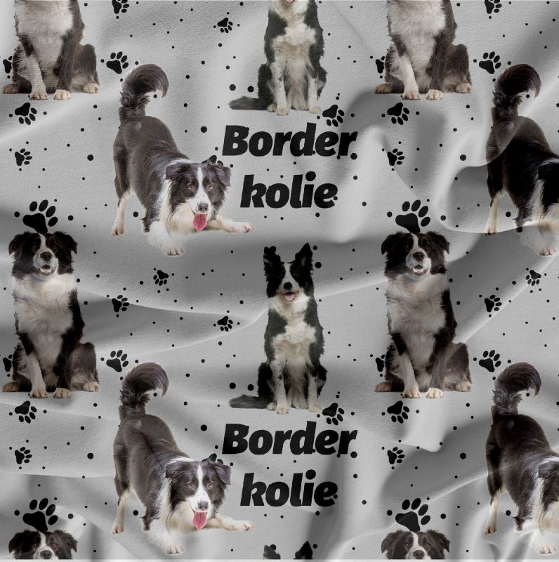 Border kolie na šedé -materiálové varianty mavaga design