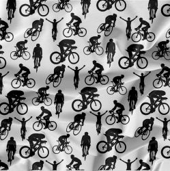 Cyklistika černobílá -materiálové varianty mavaga design