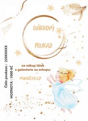 Dárkový poukaz Vánoční - 1000 kč | Elektronické pdf emailem - sami tisknete, Vytištěný poukaz - posíláme dopravcem