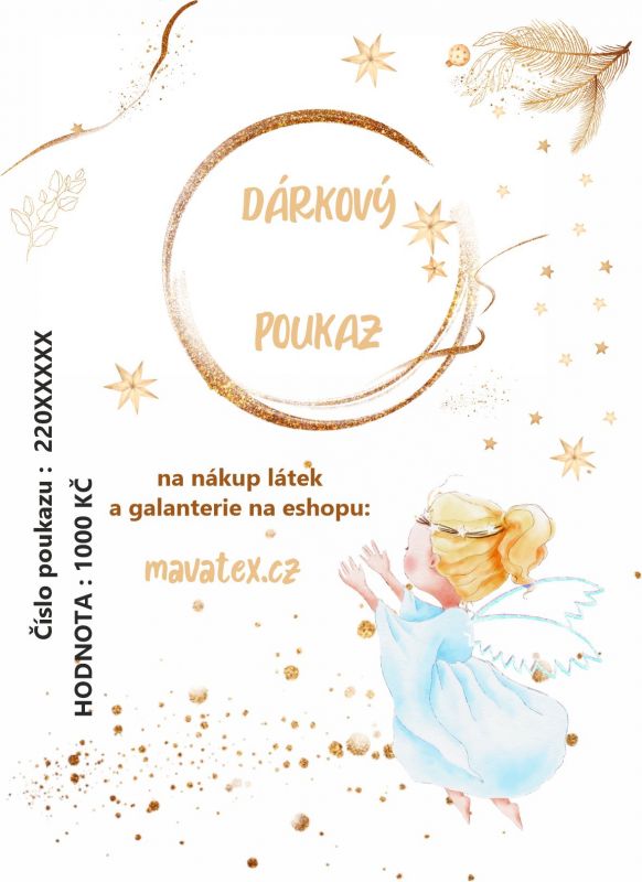 Dárkový poukaz Vánoční - 1000 kč mavaga design