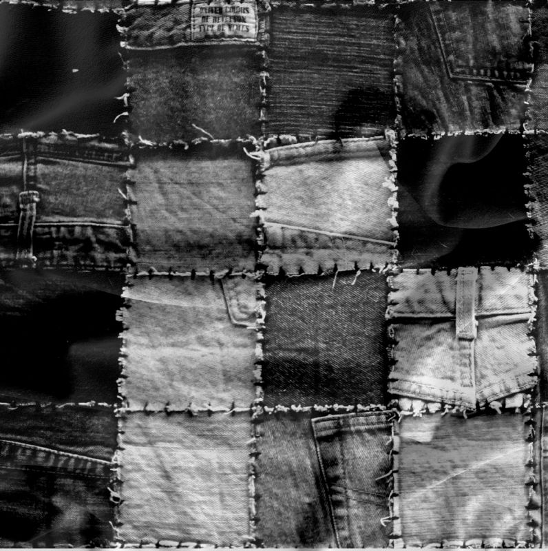 Denim kostky šedé-materiálové varianty mavaga design