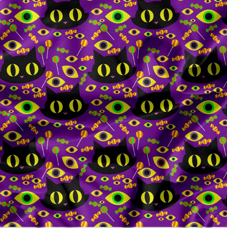 Helloween na fialové -materiálové varianty mavaga design