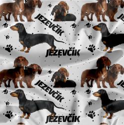 Jezevčík na bílé -materiálové varianty mavaga design