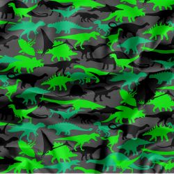Kamufláž dinosaurové Fluo zelená -materiálové varianty mavaga design