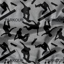 Parkour na šedé mellange -materiálové varianty mavaga design Parkour na šedé mellange -materiálové varianty mavaga design