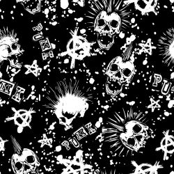 SAM300 (Punk černo-bílá- materiálové varianty)