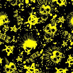 SAM300D (Punk černo-žlutá- materiálové varianty)