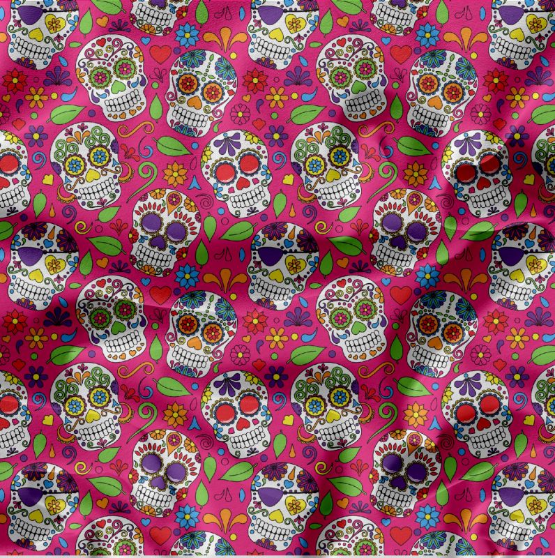 Barevné lebky na malinové-materiálové varianty mavaga design