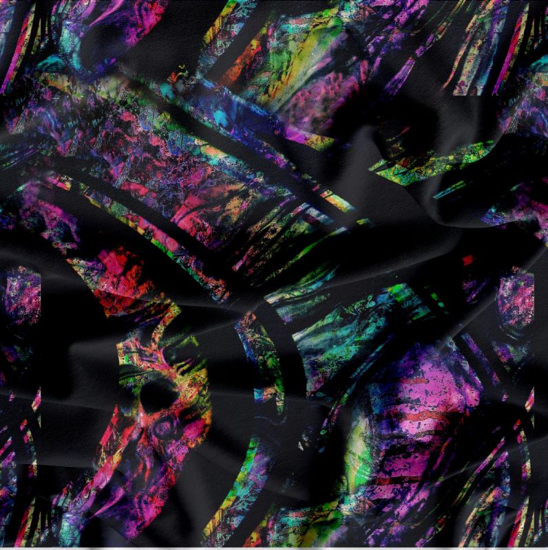 Barevný mix na černé-digitální tisk mavaga design