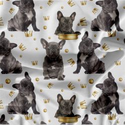 Francouzský buldog na bílé -materiálové varianty mavaga design