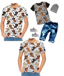 Jezevčík štěně na šedé-materiálové varianty mavaga design