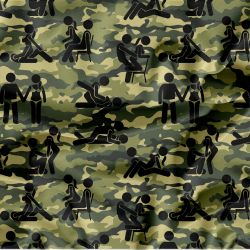 Kamasutra kamufláž army- materiálové varianty | Bela- polyesterový úplet, Torino -úplet funkční, MILKY -úplet funkční, FERRA -úplet, LYCRA --úplet funkční, PUSH UP LYCRA/ plavkovina, Garzato- počesaný funkční úplet, Termo lycra počesaná, DOLOMITY -počesaný 250 gsm, Softshell zimní 320 gsm, Softshell LETNÍ NEPRUŽNÝ, Softshell ZIMNÍ PRUŽNÝ 220 gsm, Softshell letní pružný 220gsm, Softshell jarní 285 gsm, Softshell BERÁNEK, Kočárkovina, Micropeach -tkanina 100 % pes, Silver pružné plátno, SILKY, Venezie úplet, Satén úpletový Valentino  PES+el., Microplyš pružný