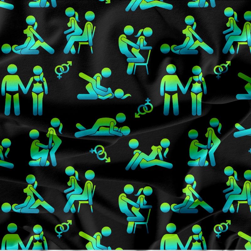 Kamasutra neon zelená- materiálové varianty mavaga design