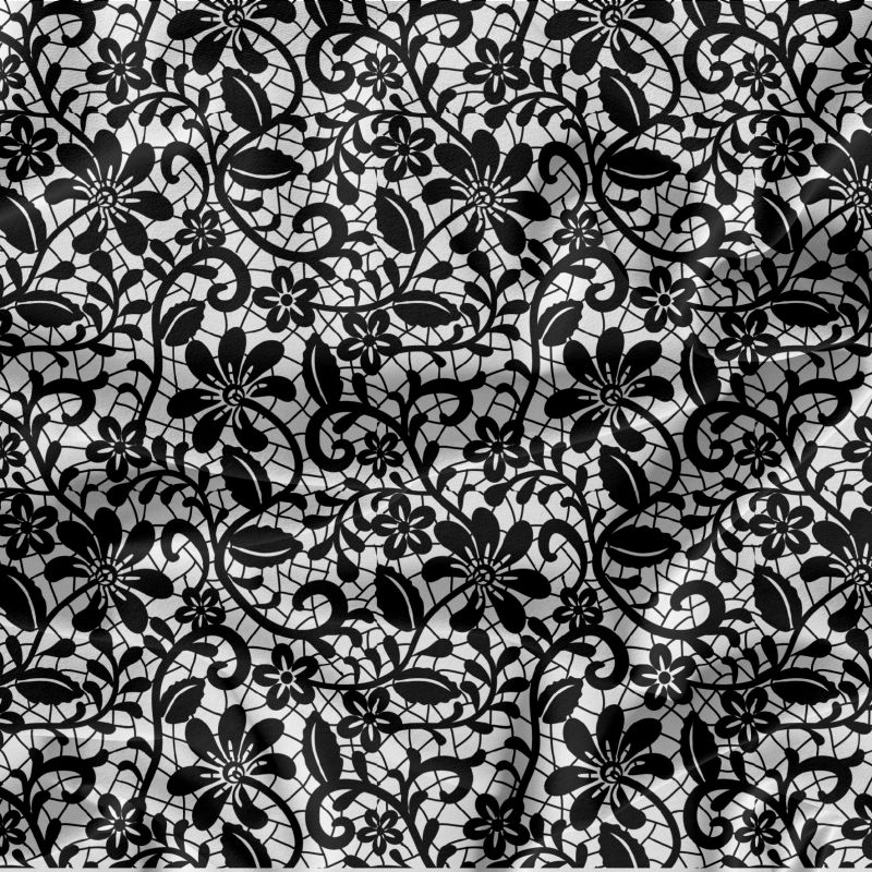 Krajka černá na bílé- materiálové varianty mavaga design