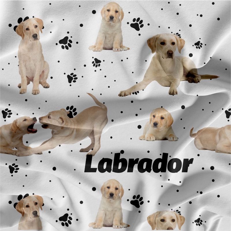 Labrador světlý na bílé- materiálové varianty mavaga design