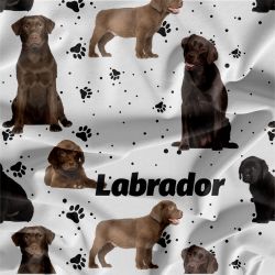 Labrador tmavý na bílé- materiálové varianty mavaga design Labrador tmavý na bílé- materiálové varianty mavaga design