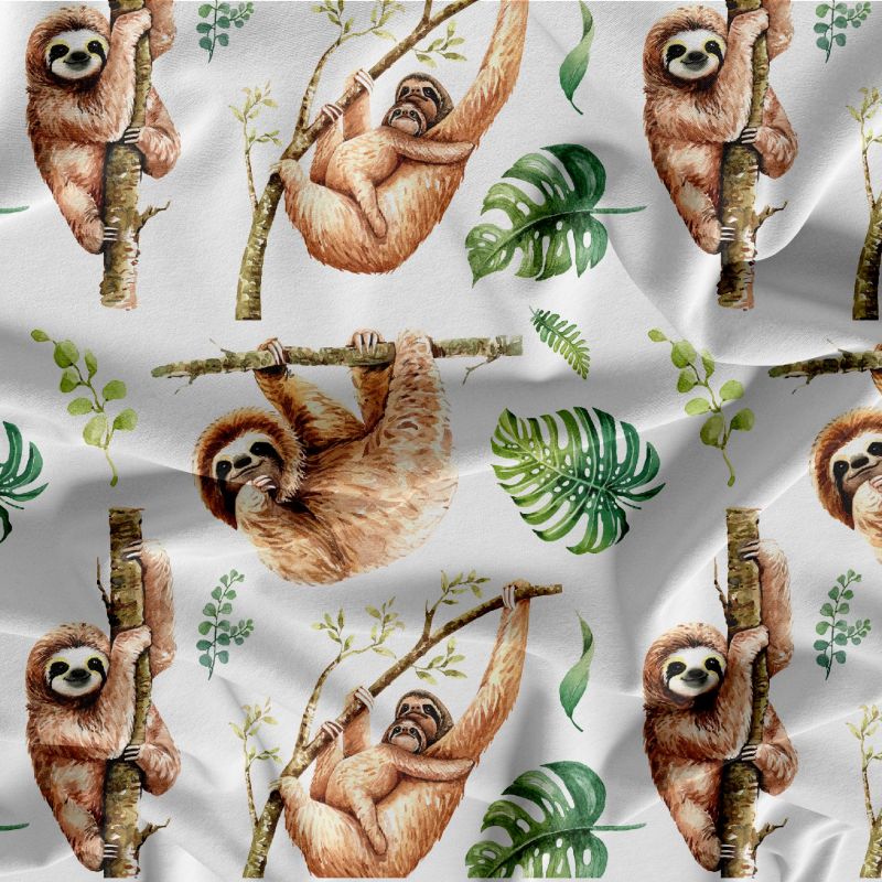 Lenochodi na bílé- materiálové varianty mavaga design
