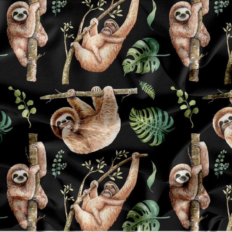 Lenochodi na černé- materiálové varianty mavaga design